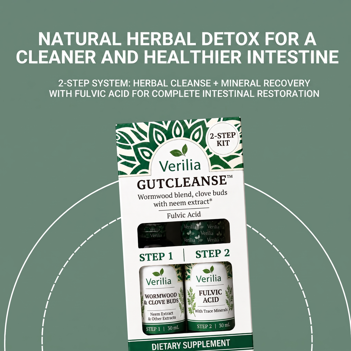 Verilia® GutCleanse 2-Step Parasite Cleanse Kit - Natural Herbal Detox for a Cleaner, Healthier Gut