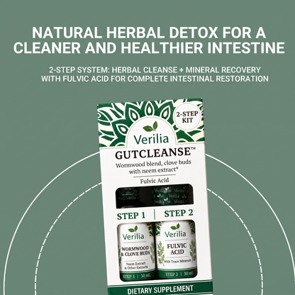 Verilia® GutCleanse 2-Step Parasite Cleanse Kit - Natural Herbal Detox for a Cleaner, Healthier Gut